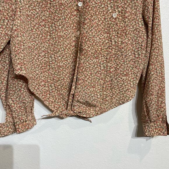 Lourbigo 36 Floral Button Down Blouse Sz L - Picture 4 of 10